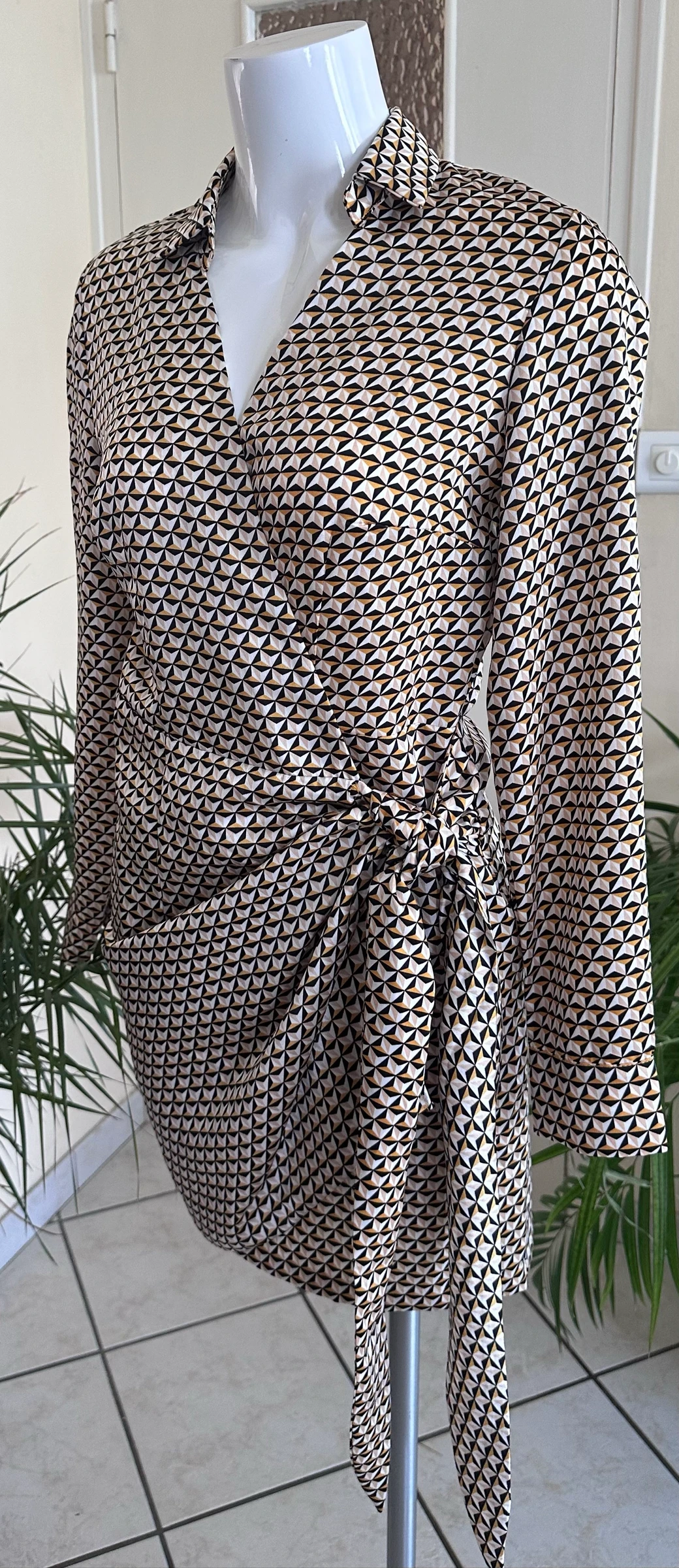 Robe cache-cœur imprimée NEUVE Grain de Malice – Taille 36